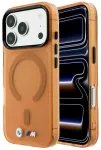 BMW M IML Frosted Metal Logo & Trims MagSafe Case Aizsargapvalks priek&scaron; iPhone 18 Pro Max / 17 Pro Max / oranžs