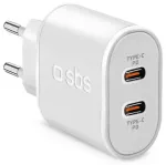 SBS PD ceļojumu lādētājs 20W 2x USB-C