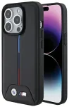 Dėklas BMW BMHCP15L22PVTK, skirtas iPhone 15 Pro 6.1", juodas (black) hardcase Quilted Tricolor