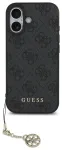 "Guess 4G Charm Case" dėklas, skirtas "iPhone 17 Tone on Tone", pilkas