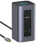Baseus Nomos NU1 Air Spacemate 12-in-1 doko stotelė USB-C į HDMI | DisplayPort | USB-C | USB 3.0 | USB 2.0 | RJ45 | 100W | pilka