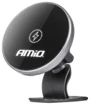 AMiO My Mag magnetinis automobilinis telefono laikiklis su prisiurbtuku su 15W belaidžiu įkrovimu suderinamas su MagSafe
