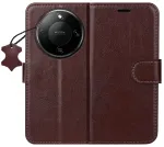Smart Luxe odinis dėklas Honor Magic 8 Lite rusvas