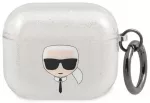 Karl Lagerfeld case for AirPods 3 KLA3UKHGS silver Glitter Karl`s Head