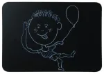 Double-sided personal chalkboard BI-OFFICE Schoolmate A4, frameless, with chalk and cleaning sponge, black color