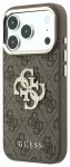 Guess 4G Strass Metal Logo telefono dėklas iPhone 18 Pro rudas