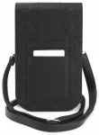 Guess PU 4G Peony Stripe Metal Logo Phone Bag Black