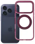 Frame Circle Stand phone case with stand and MagSafe support for iPhone 18 Pro | iPhone 17 Pro red