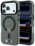 BMW M IML Glossy Metal Logo & Trims MagSafe Case Aizsargapvalks priek&scaron; iPhone 18 Pro / 17 Pro / melns
