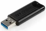 Verbatim USB-A 3.2 Gen 1 PinStripe Flash Drive 64GB black 49318