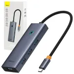 Baseus UltraJoy 5-in-1 USB &scaron;akotuvas | HDMI | 4x USB 3.0 | pilkas