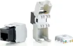 Equip Keystone jungtis neekranuota Cat6 LSA Prem. wzf. 8 vnt. juodo polietileno mai&scaron;elyje
