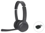 Ausinės Conceptronic Conceptronic POLONA04BA laidinės ir belaidės su galvos juosta, skambučiams/muzikai, USB Type-C, Bluetooth, Black