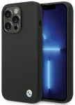 Dėklas BMW BMHCP15LSILBK, skirtas iPhone 15 Pro 6.1", juodas (black) Silicone Metal Logo