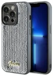 Guess GUHCP14XPSFDGSS iPhone 14 Pro Max 6.7" sidabrinis|silver kietas dėklas Sequin Script Metal