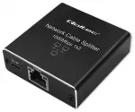 Qoltec Splitter mini SWITCH 1x2 port RJ45 | 1000Mbps | USB-C | Aluminium
