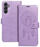 MEZZO dreamcatcher knyginio tipo telefono dėklas Samsung Galaxy A14 4G (A145) | A14 5G (A146) violetinis