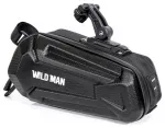 WILDMAN traveling bag under bike saddle with zipper 1,2L XT7 black