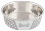 Pet bowl, metal - Trixie Stainless steel bowl with silicone, 1.4 l/&oslash; 21 cm