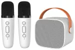 Blavec Portable Bluetooth Speaker WS-07 Karaoke Party - 5W with 2 microphones (WS07-2MW) white