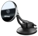 AMiO My Mag magnetinis automobilinis telefono laikiklis su prisiurbtuku su 15W belaidžiu įkrovimu suderinamas su MagSafe