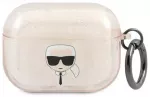 Karl Lagerfeld case for AirPods Pro KLAPUKHGD gold Glitter Karl`s Head