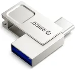 Orico U301 128GB USB-A USB-C USB 3.2 Gen 1 Pendrive - Silver