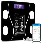 Riff viedie svari ar ķermeņa masas indeksu BMI + lietotni + LCD displeju (maks. 180 kg)