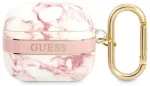 Guess GUA3HCHMAP AirPods 3 cover Aizsargapvalks priek&scaron; AirPods 3 Marble Strap Collection / rozā