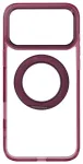 Frame Circle Stand phone case with stand and MagSafe support for iPhone 18 Pro Max | iPhone 17 Pro Max red