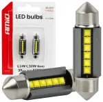 LED bulbs CANBUS 39mm 2525 6SMD White 12/24V AMIO-05008