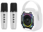 Blavec Portable Bluetooth Speaker WS-08 Karaoke Idol - 8W with 2 microphones (WS08-2MW) white