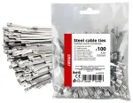 Stainless steel metal clamps 4.6x100mm 100 pcs. AMIO-04319