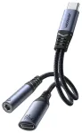 Joyroom SY-C02 2in1 DAC adapter USB-C to USB-C | 3.5 mm mini jack - black