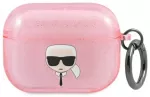 Karl Lagerfeld case for AirPods Pro KLAPUKHGP pink Glitter Karl`s Head