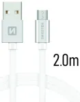 Swissten Textile Quick Charge Universāls Micro USB Datu un Uzlādes Kabelis 2m