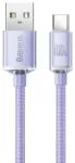 Baseus CAJY000505 Crystal Shine Series Datu kabelis USB uz USB-C 100W 2m / violets