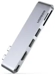 UGREEN 80856 Klēpjdatora dokstacija / portu replicētājs HDMI USB 3.2 Gen 2 Type-A USB 3.2 Gen 2 Type-C alumīnijs