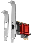 Gigabit Ethernet PCI-Express network card with Intel I210AT chipset with PXE support.
