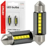 LED bulbs CANBUS 36mm 2525 6SMD White 12/24V AMIO-05007