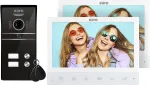 Eura Wideodomofon EURA VDP-80C5 - dwurodzinny, biały, 2x LCD 7'', FHD, obsługa 2 wejść, kamera 1080p., czytnik RFID, natynk