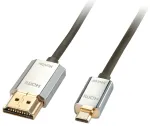 LINDY HDMI didelės spartos kabelis su Micro HDMI CROMO Slim 3m