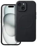 Silicone Mag Cover telefono dėklas su MagSafe palaikymu iPhone 15 juodas