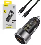Blavec BS-05B-C Nitro automobilinis įkroviklis | 83W | PD, QC | USB-A, USB-C | su USB-C į USB-C laidu komplekte | juodas