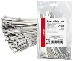 Stainless steel metal clamps 4.6x150mm 100 pcs. AMIO-04320