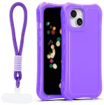 Safepop telefono dėklas su dirželiu iPhone 15 violetinis