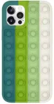 Mocco Bubble Case Aizmugurējais Antistresa Silikona Apvalks Priek&scaron; Apple iPhone 12 / 12 Pro Tum&scaron;i Zaļ&scaron;