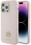Guess Silicone Logo Strass 4G Back Case Aizsargapvalks Priek&scaron; Apple iPhone 15 Pro Max