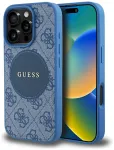 Guess 4G Circle Classic Logo MagSafe Case Aizsargapvalks priek&scaron; iPhone 16 Pro / zils