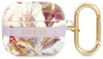 Guess GUA3HHFLU Aizsargapvalks priek&scaron; AirPods 3 Flower Strap Collection / violets